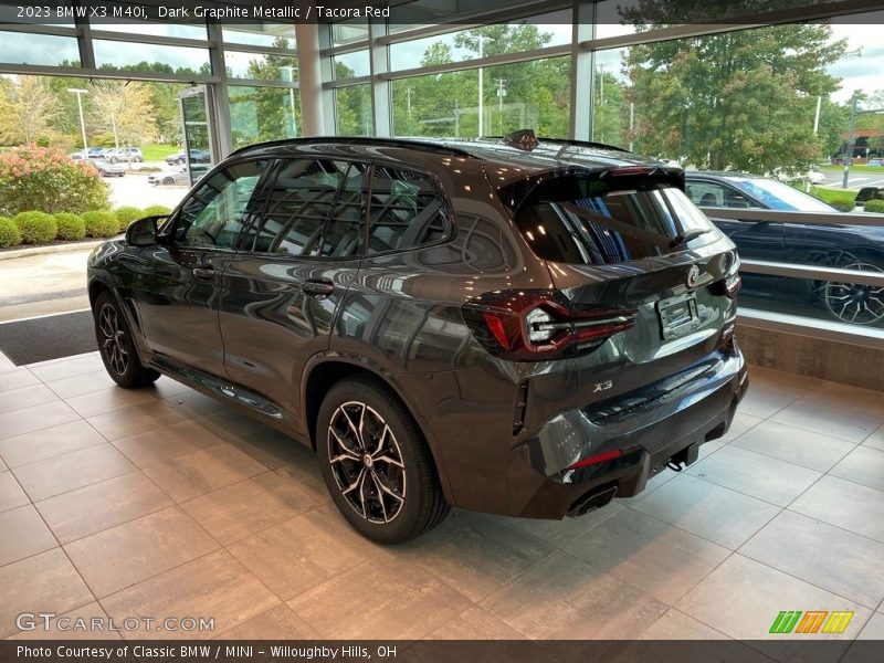 Dark Graphite Metallic / Tacora Red 2023 BMW X3 M40i