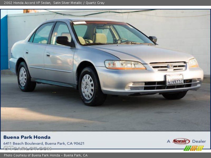 Satin Silver Metallic / Quartz Gray 2002 Honda Accord VP Sedan