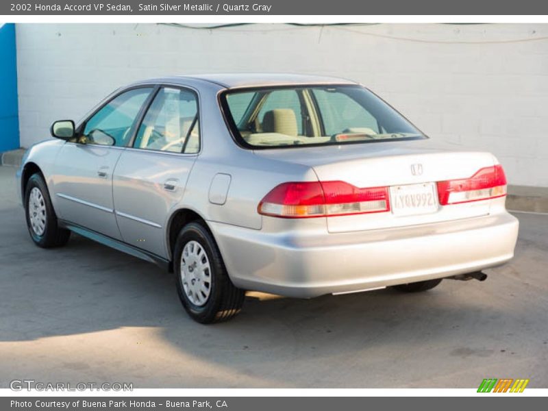 Satin Silver Metallic / Quartz Gray 2002 Honda Accord VP Sedan