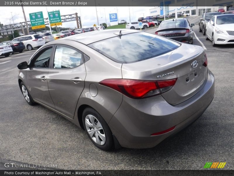 Desert Bronze / Beige 2016 Hyundai Elantra SE