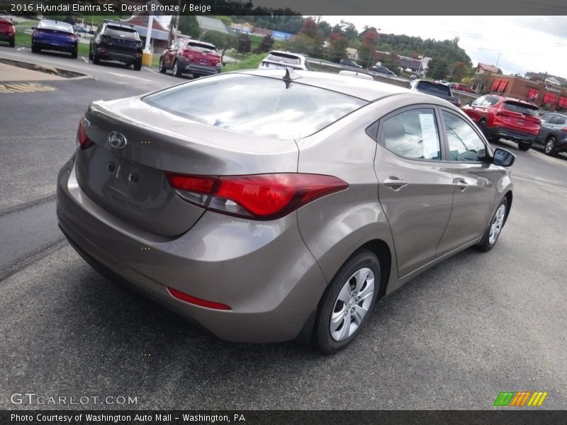 Desert Bronze / Beige 2016 Hyundai Elantra SE