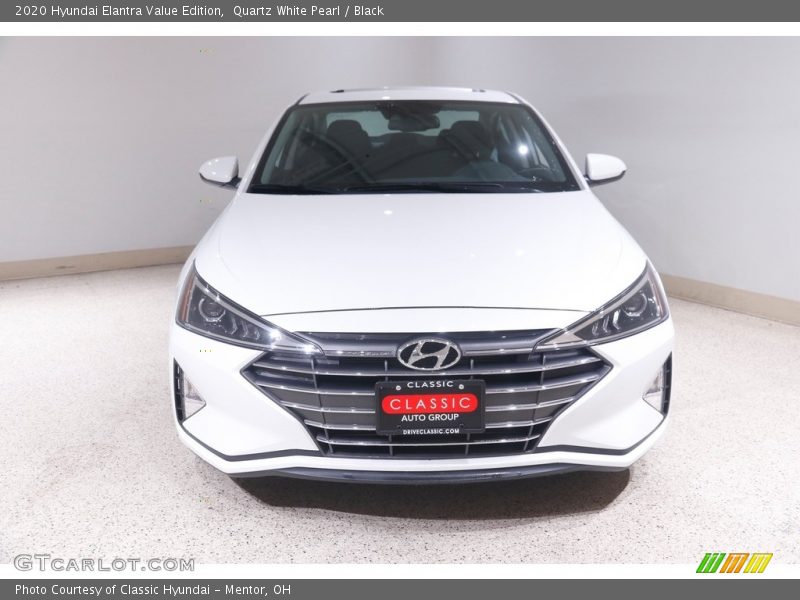 Quartz White Pearl / Black 2020 Hyundai Elantra Value Edition