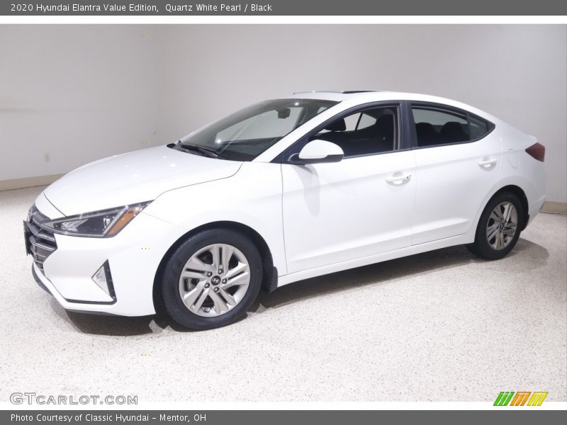 Quartz White Pearl / Black 2020 Hyundai Elantra Value Edition
