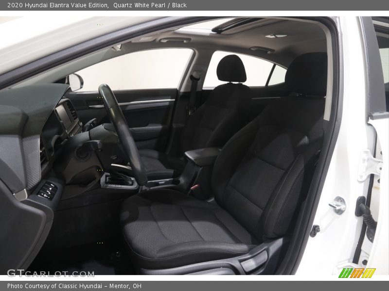 Quartz White Pearl / Black 2020 Hyundai Elantra Value Edition