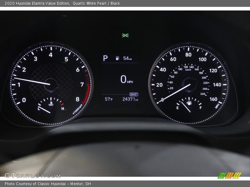 Quartz White Pearl / Black 2020 Hyundai Elantra Value Edition