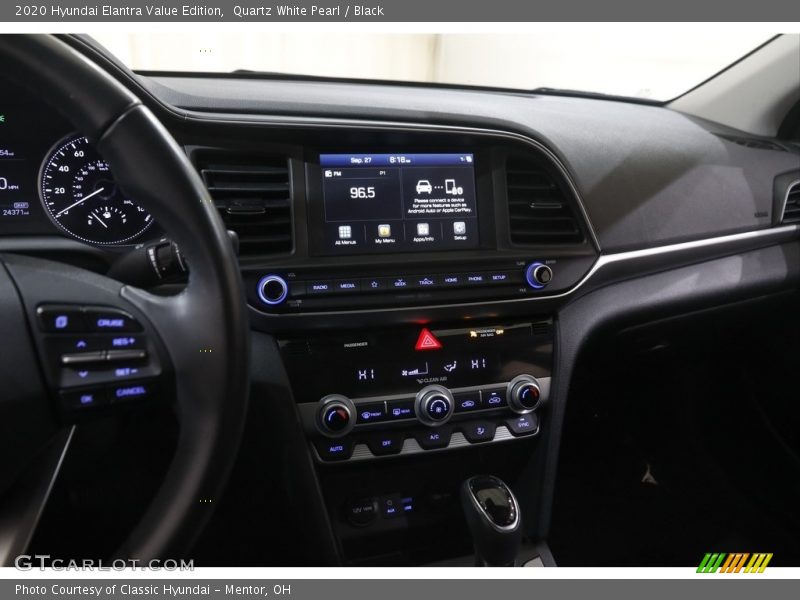 Quartz White Pearl / Black 2020 Hyundai Elantra Value Edition