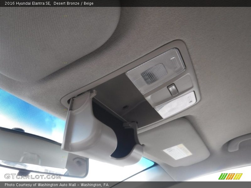 Desert Bronze / Beige 2016 Hyundai Elantra SE