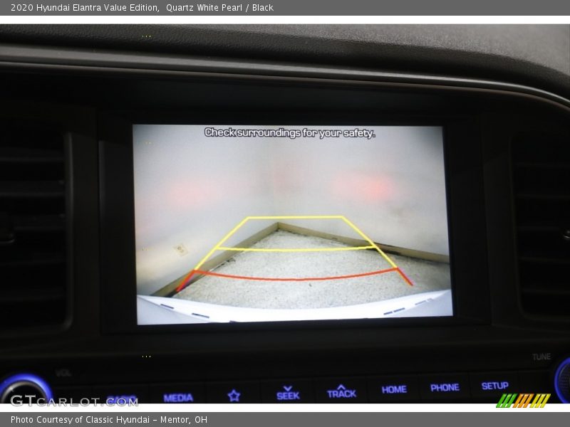 Quartz White Pearl / Black 2020 Hyundai Elantra Value Edition