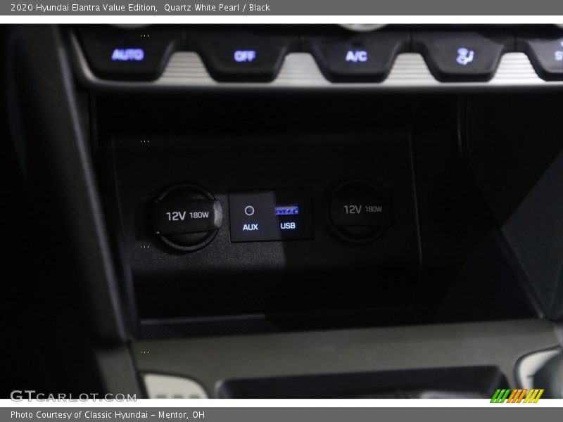 Quartz White Pearl / Black 2020 Hyundai Elantra Value Edition