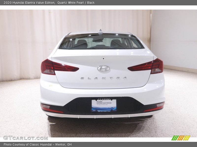 Quartz White Pearl / Black 2020 Hyundai Elantra Value Edition
