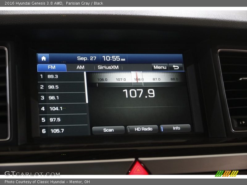 Parisian Gray / Black 2016 Hyundai Genesis 3.8 AWD