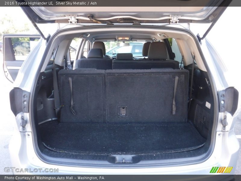  2016 Highlander LE Trunk