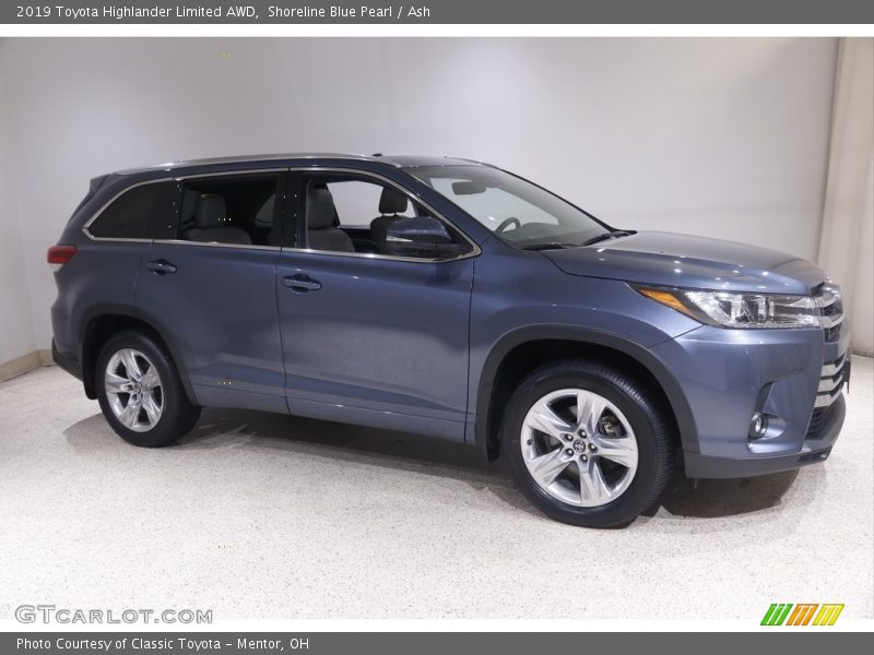 Shoreline Blue Pearl / Ash 2019 Toyota Highlander Limited AWD