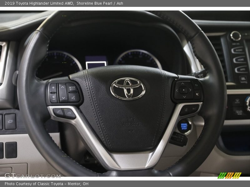Shoreline Blue Pearl / Ash 2019 Toyota Highlander Limited AWD