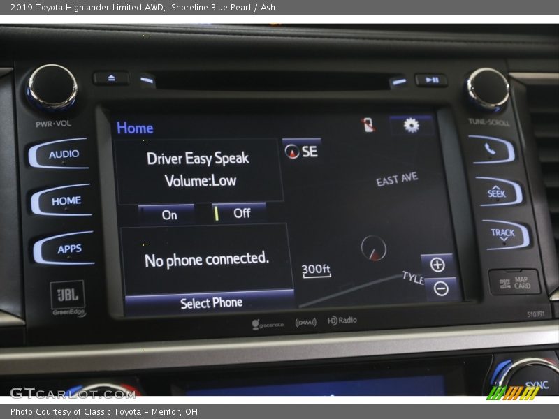 Shoreline Blue Pearl / Ash 2019 Toyota Highlander Limited AWD