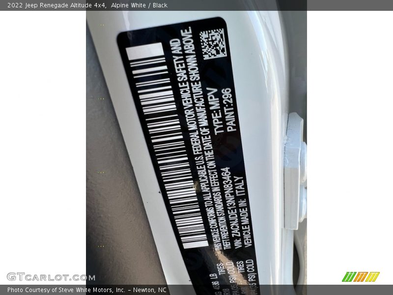 Alpine White / Black 2022 Jeep Renegade Altitude 4x4