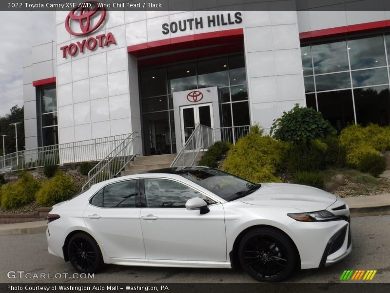 Wind Chill Pearl / Black 2022 Toyota Camry XSE AWD