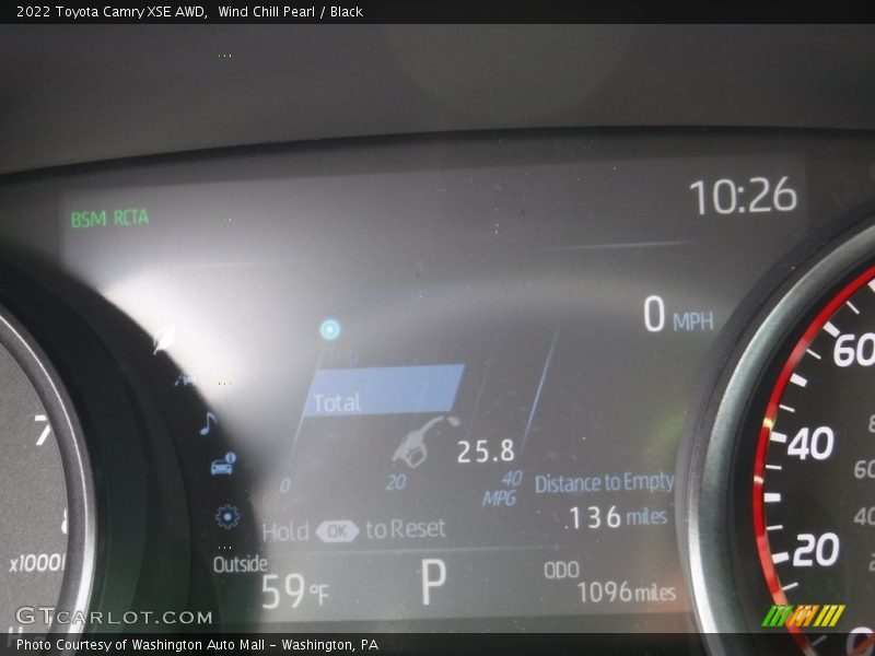 Wind Chill Pearl / Black 2022 Toyota Camry XSE AWD