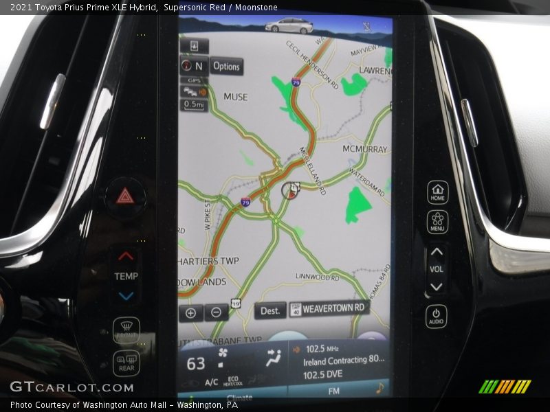 Navigation of 2021 Prius Prime XLE Hybrid