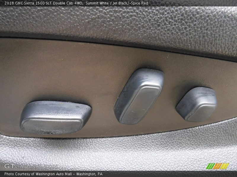 Summit White / Jet Black/­Spice Red 2018 GMC Sierra 1500 SLT Double Cab 4WD