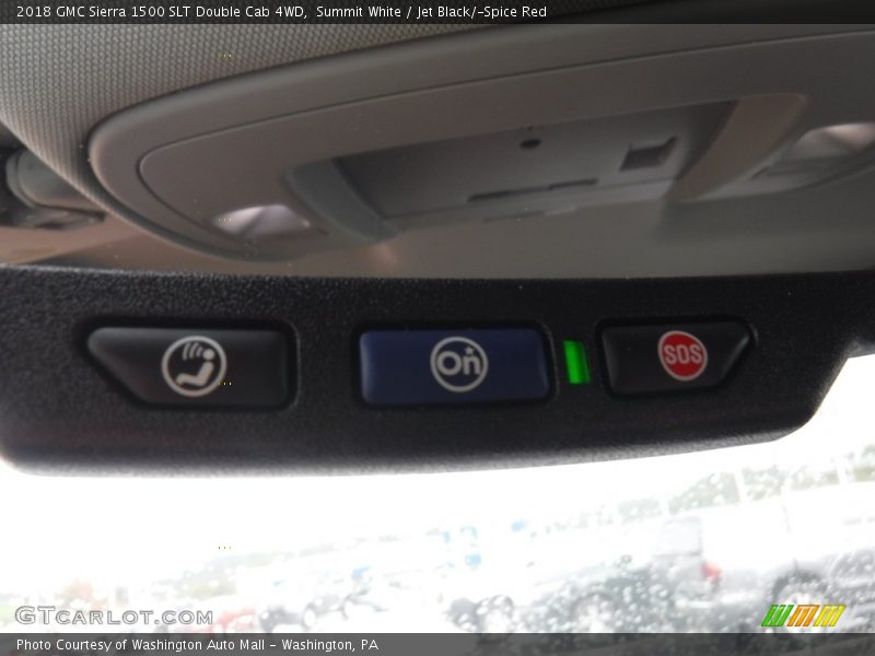 Summit White / Jet Black/­Spice Red 2018 GMC Sierra 1500 SLT Double Cab 4WD