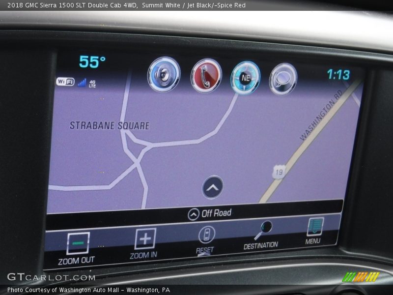 Summit White / Jet Black/­Spice Red 2018 GMC Sierra 1500 SLT Double Cab 4WD