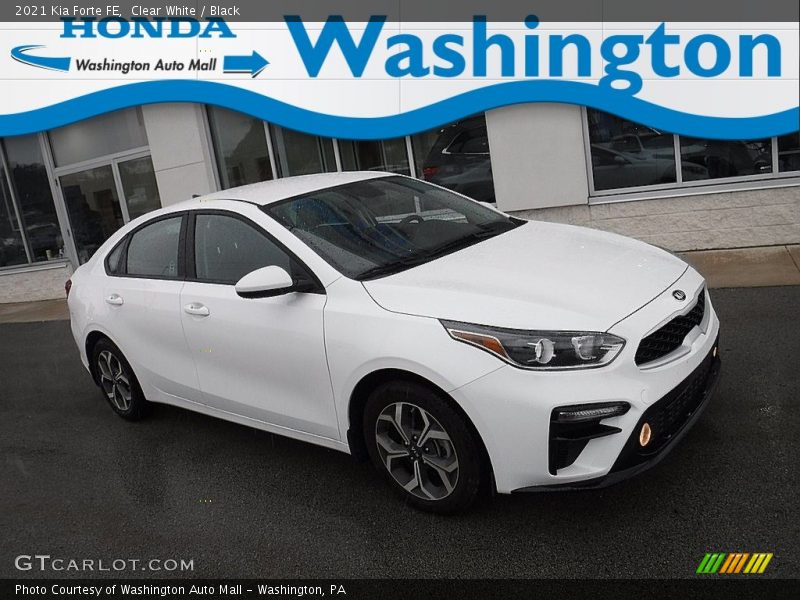 Clear White / Black 2021 Kia Forte FE