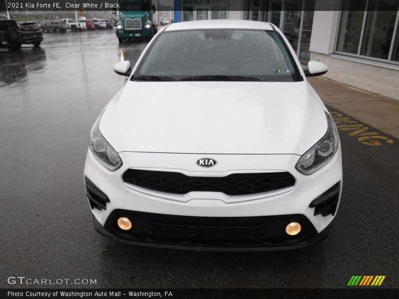 Clear White / Black 2021 Kia Forte FE