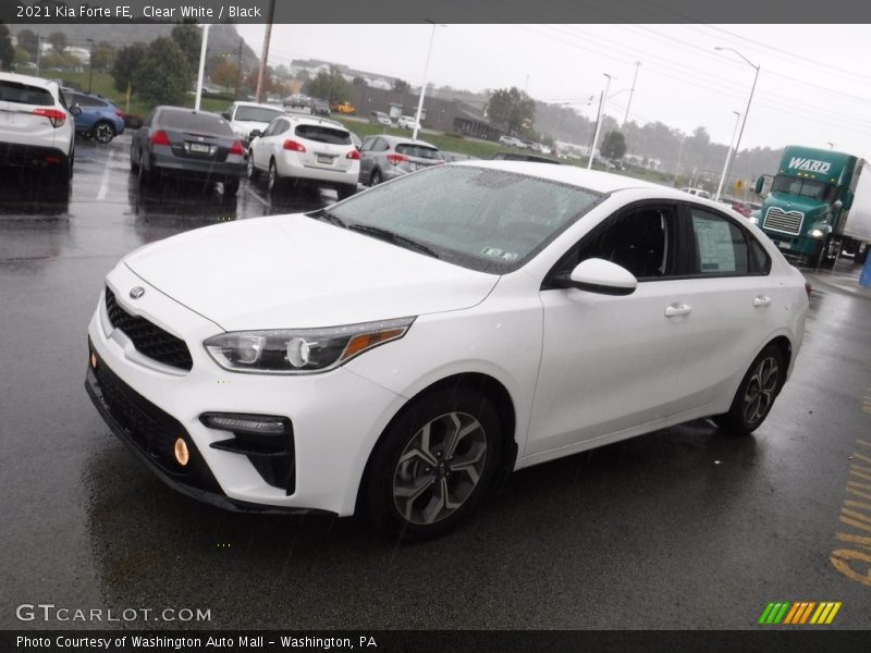 Clear White / Black 2021 Kia Forte FE