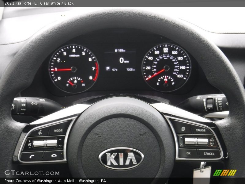 Clear White / Black 2021 Kia Forte FE