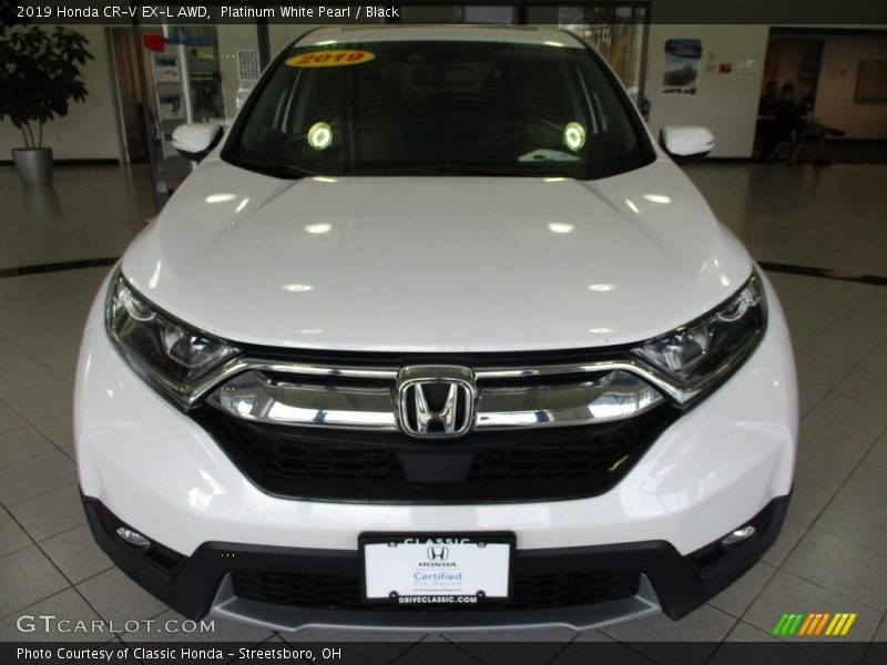 Platinum White Pearl / Black 2019 Honda CR-V EX-L AWD