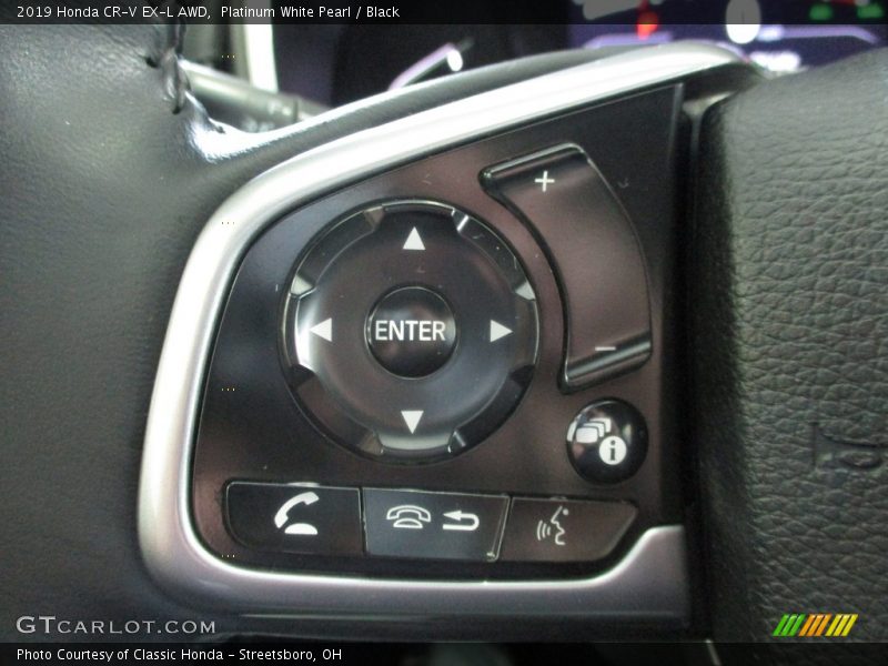Platinum White Pearl / Black 2019 Honda CR-V EX-L AWD
