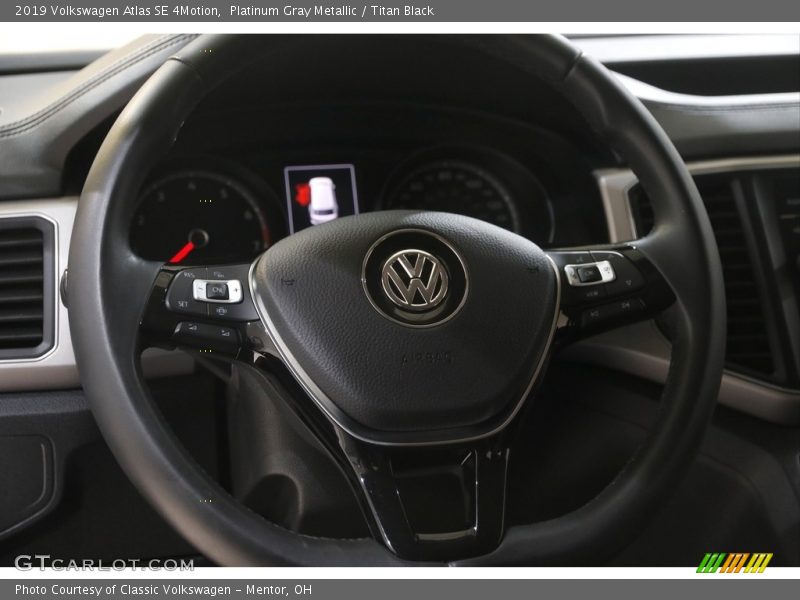 Platinum Gray Metallic / Titan Black 2019 Volkswagen Atlas SE 4Motion