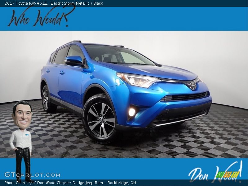 Electric Storm Metallic / Black 2017 Toyota RAV4 XLE