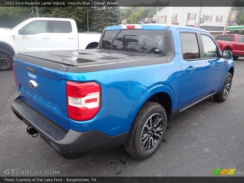 Velocity Blue / Desert Brown 2022 Ford Maverick Lariat Hybrid