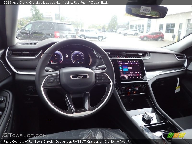 Velvet Red Pearl / Global Black 2023 Jeep Grand Cherokee L Laredo 4x4