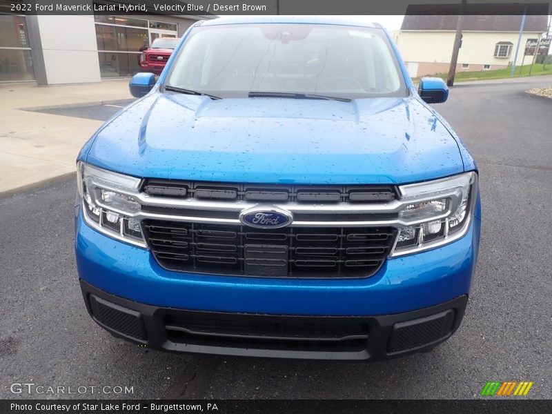 Velocity Blue / Desert Brown 2022 Ford Maverick Lariat Hybrid