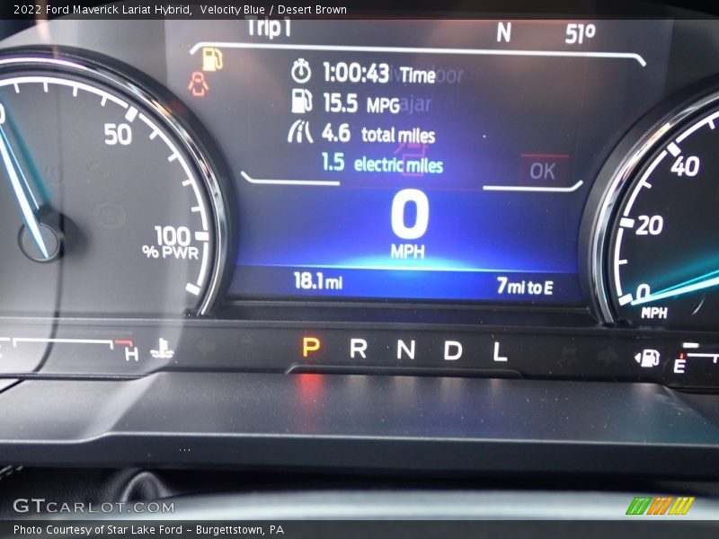 Velocity Blue / Desert Brown 2022 Ford Maverick Lariat Hybrid