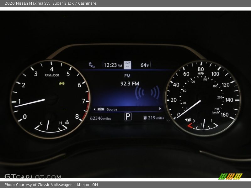  2020 Maxima SV SV Gauges