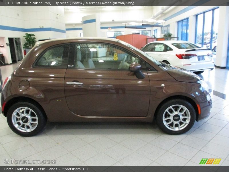 Espresso (Brown) / Marrone/Avorio (Brown/Ivory) 2013 Fiat 500 c cabrio Pop