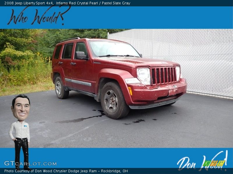 Inferno Red Crystal Pearl / Pastel Slate Gray 2008 Jeep Liberty Sport 4x4