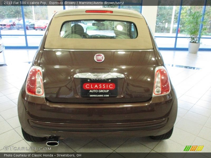 Espresso (Brown) / Marrone/Avorio (Brown/Ivory) 2013 Fiat 500 c cabrio Pop