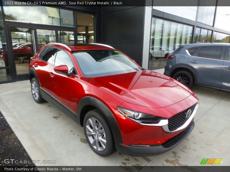 Soul Red Crystal Metallic / Black 2022 Mazda CX-30 S Premium AWD