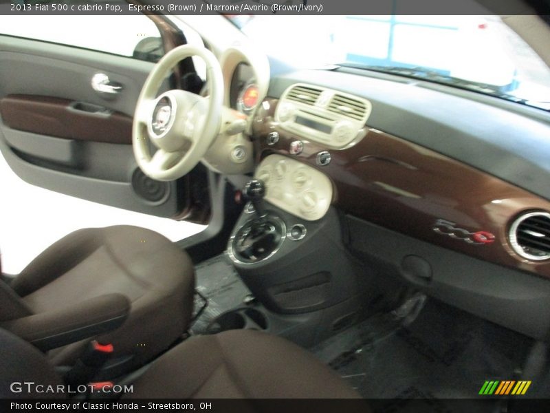 Espresso (Brown) / Marrone/Avorio (Brown/Ivory) 2013 Fiat 500 c cabrio Pop