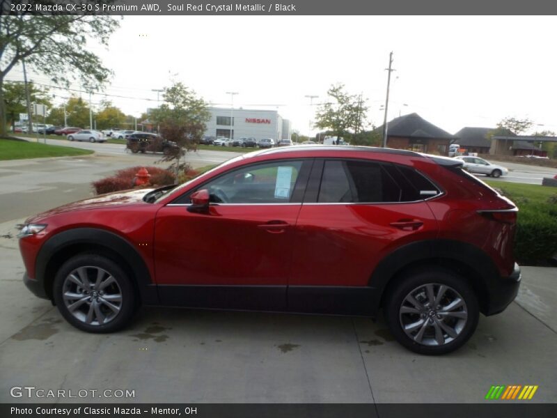 Soul Red Crystal Metallic / Black 2022 Mazda CX-30 S Premium AWD
