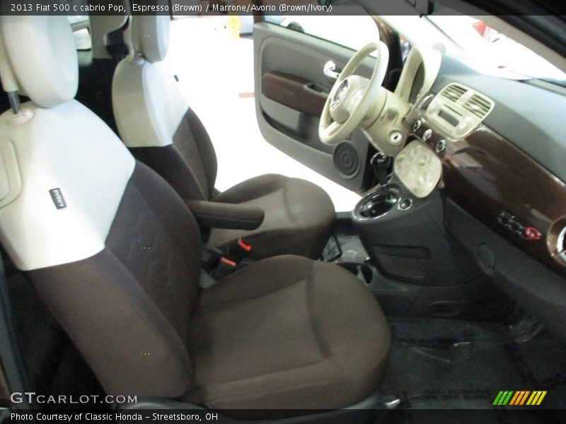 Espresso (Brown) / Marrone/Avorio (Brown/Ivory) 2013 Fiat 500 c cabrio Pop