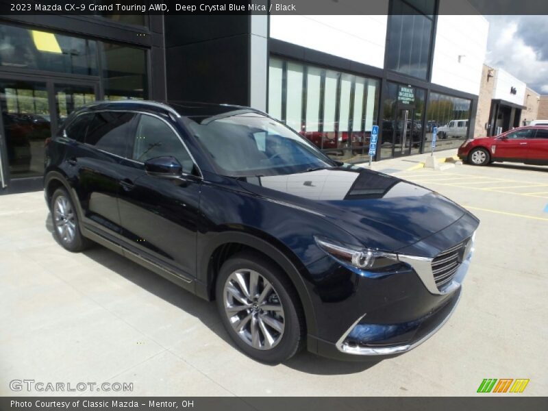 Deep Crystal Blue Mica / Black 2023 Mazda CX-9 Grand Touring AWD