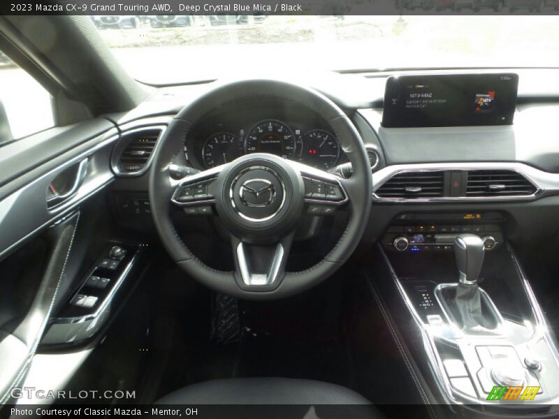 Deep Crystal Blue Mica / Black 2023 Mazda CX-9 Grand Touring AWD