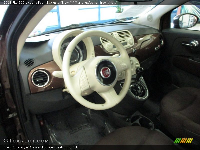 Espresso (Brown) / Marrone/Avorio (Brown/Ivory) 2013 Fiat 500 c cabrio Pop