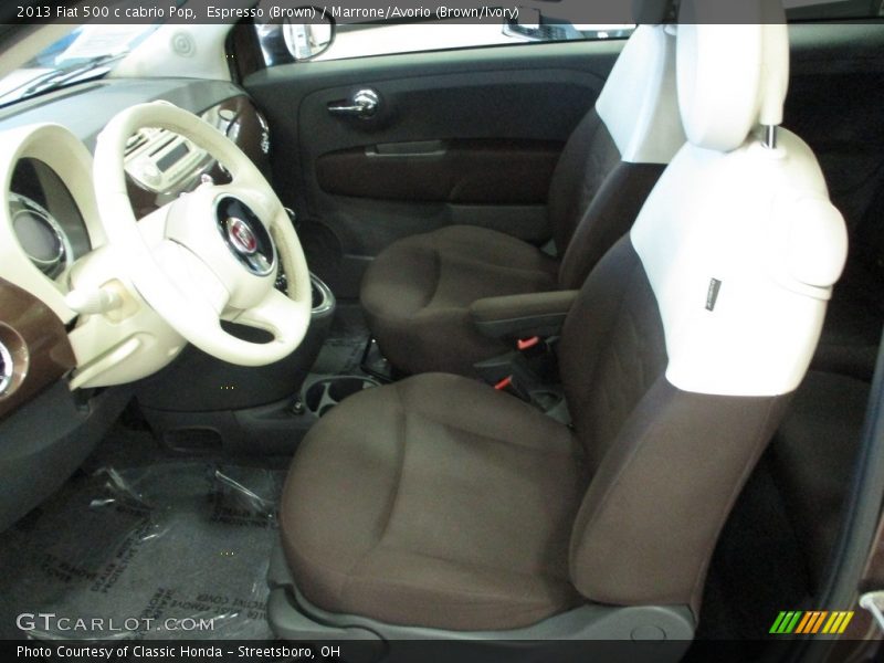 Espresso (Brown) / Marrone/Avorio (Brown/Ivory) 2013 Fiat 500 c cabrio Pop